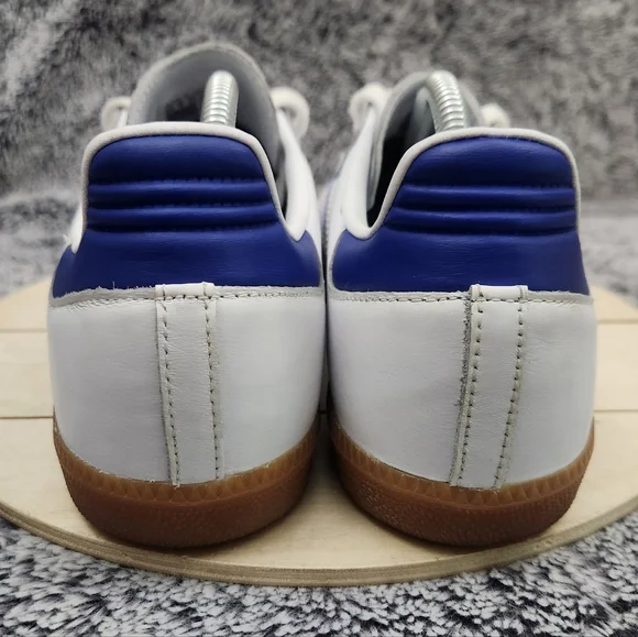 Adidas Samba Flat White Lucid Blue Shoes Men's Size 9.5 - Picture 7 of 9